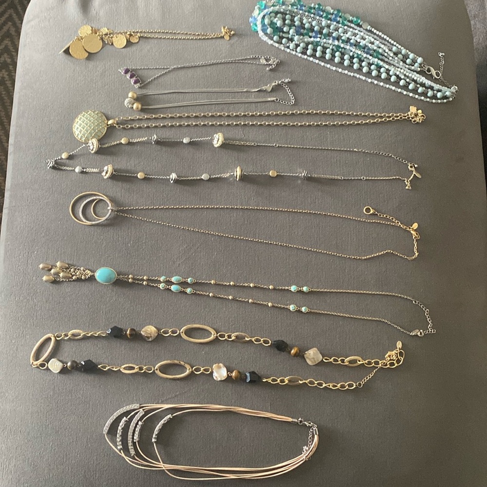 10 Lia Sophia necklaces.   Great condition